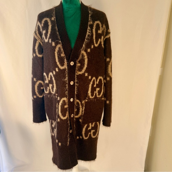 NWT Gucci Reverible Mohair cardigan size S fit for M/L - Picture 7 of 9
